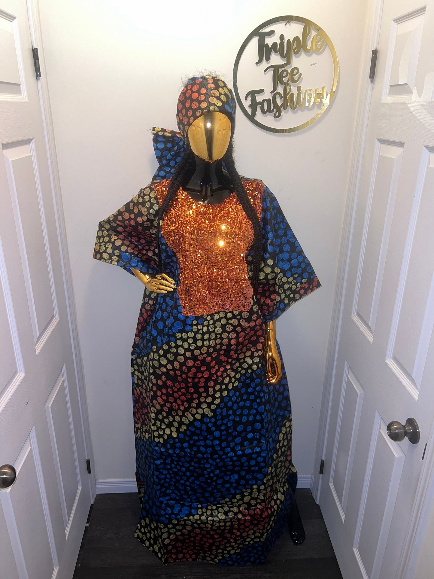 African Kampala dress| long danshiki | Kaftan| Jalabiya| African wear | Nigerian made dress| Ankara| One size fits all| plus size bubu