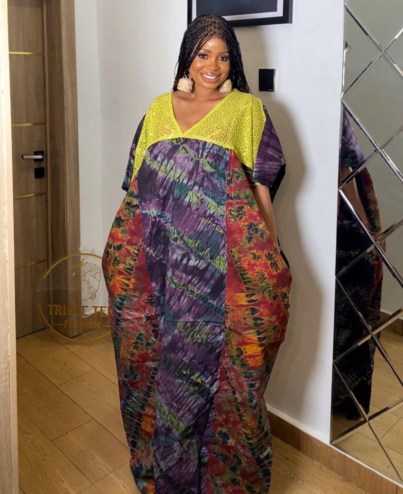 African Adire Batik dress| danshiki | Kaftan| Handmade African print dress | Nigerian made | Tie and Dye | Boubou| Rich aunty| Ankara
