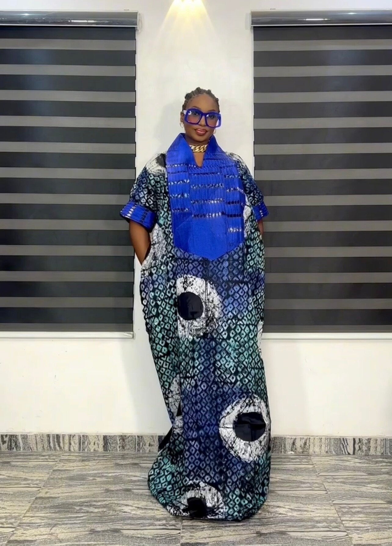 African Adire Batik dress| danshiki | Kaftan| Handmade African print dress | Nigerian made | Tie and Dye | Boubou| Rich aunty| Ankara