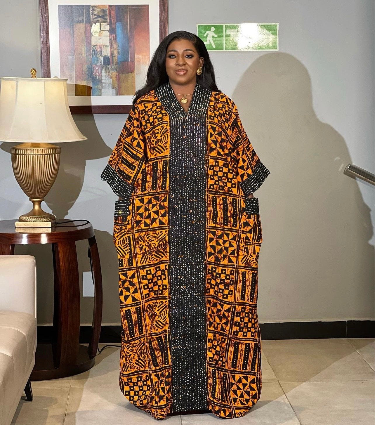African Ankara dress| danshiki | Kaftan| African print boubou | Nigerian summer dress | Wedding Party dress| Stoned summer dress
