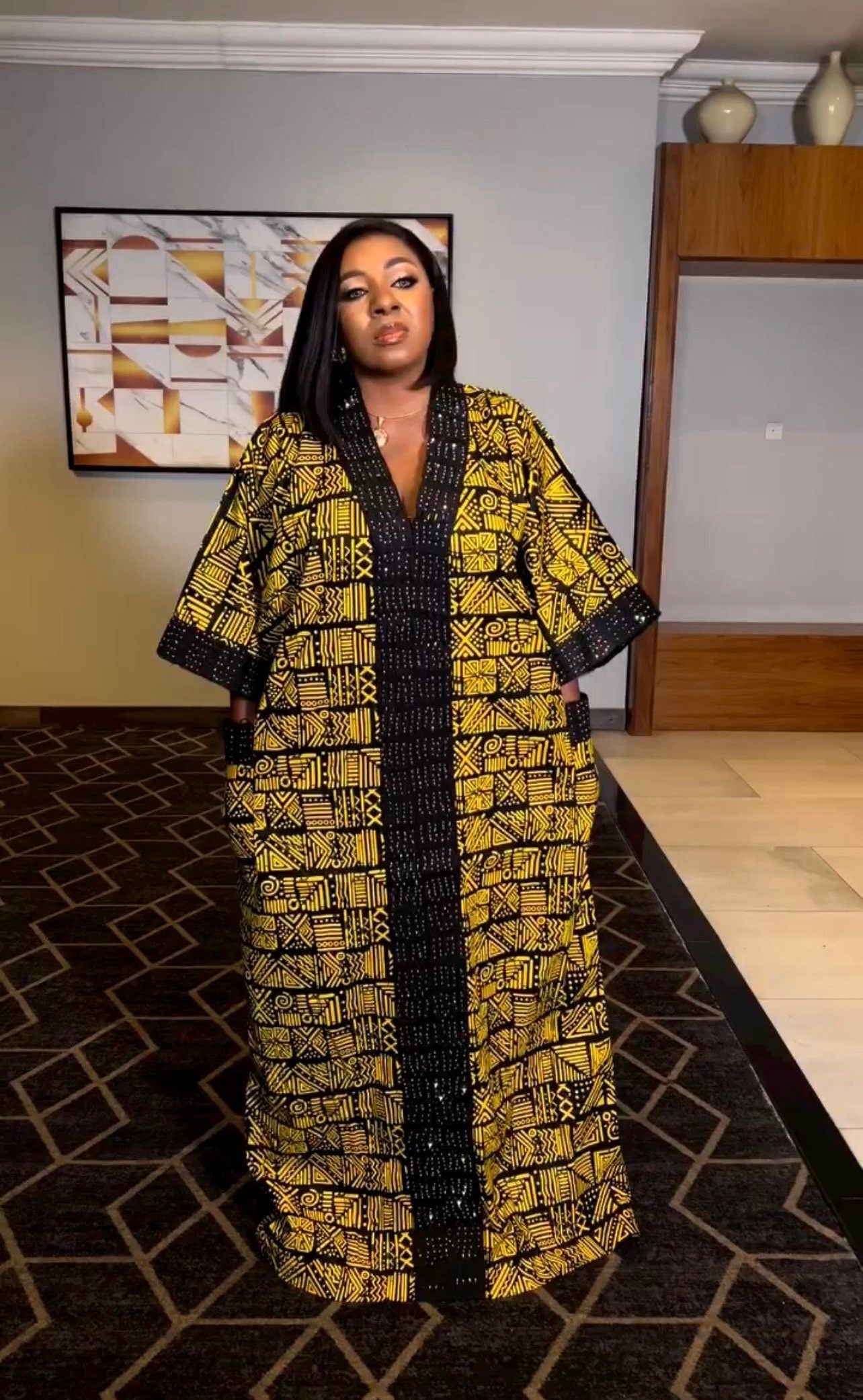 African Ankara dress| danshiki | Kaftan| African print boubou | Nigerian summer dress | Wedding Party dress| Stoned summer dress