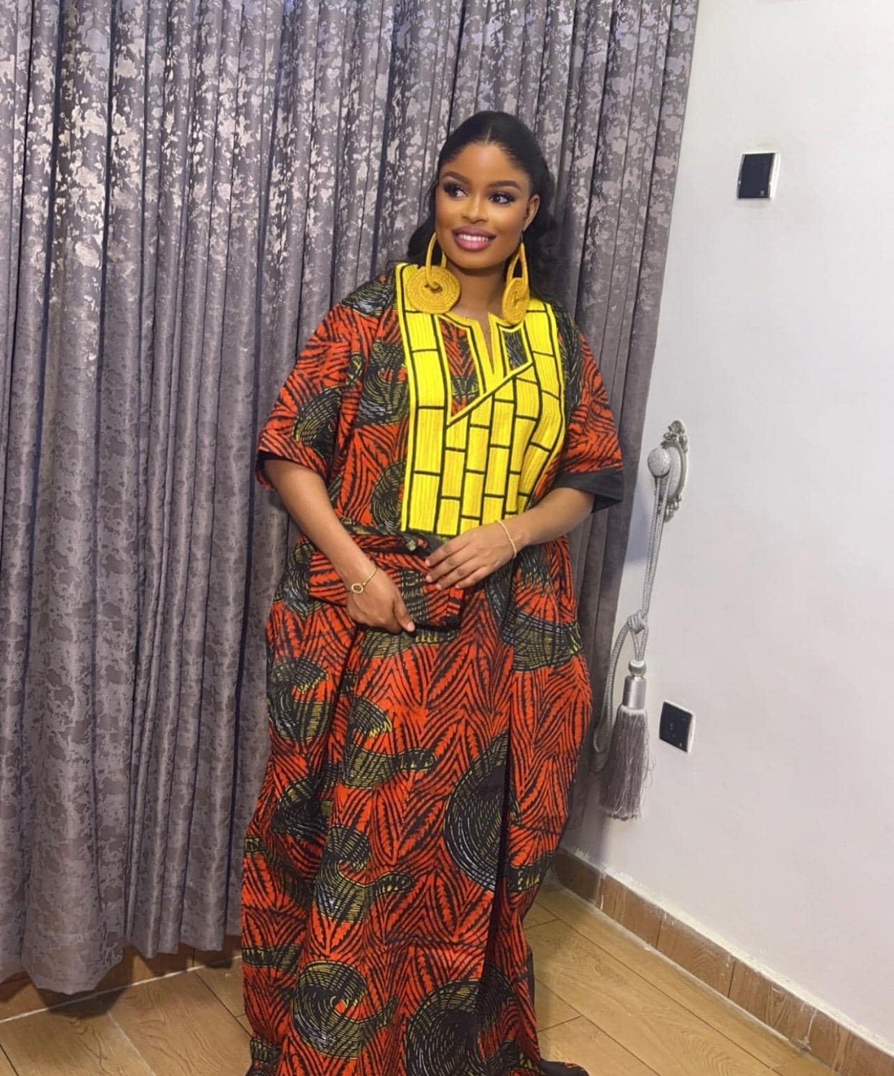 African Adire Batik Boubou Embroidery dress | Handmade African print dress | Nigerian made | Tie and Dye | Rich aunty| Ankara
