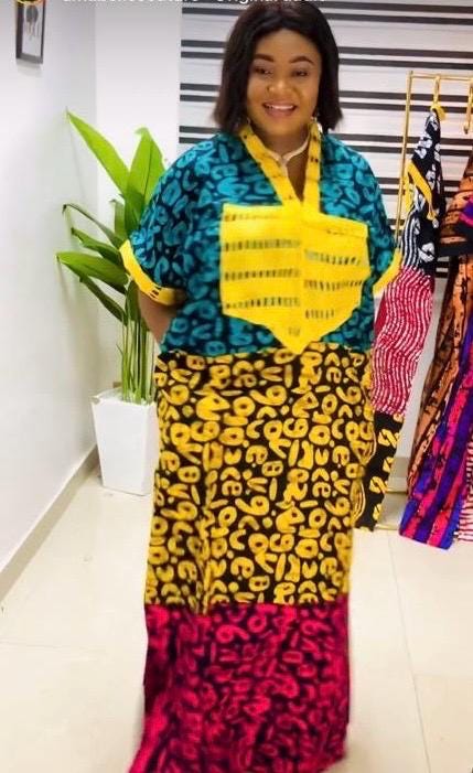 African Ankara boubou | long danshiki | Kaftan| Jalabiya| Adire | Ankara| Nigerian made| Kaftan| Modest dress| Ramadan| Rich Aunty