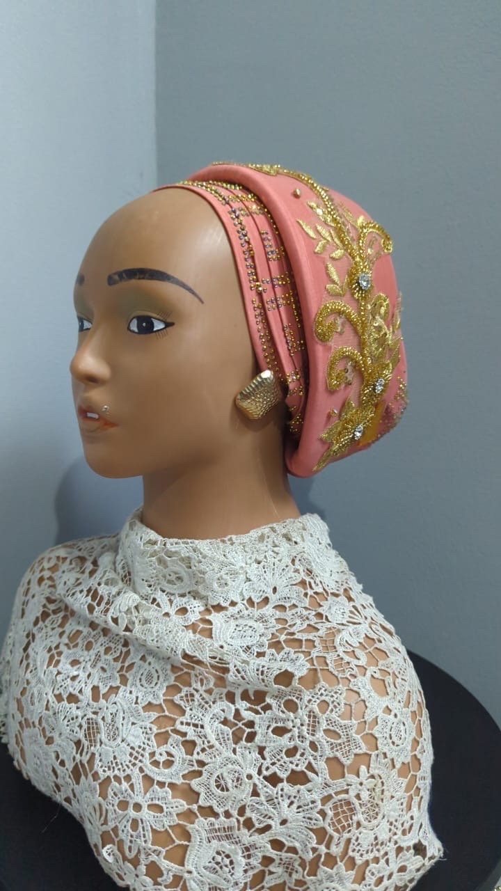 Luxury Turban Hat for Ladies| Pre tied Hat| Zara cap| Eid |Pre styled Head Tie| Ready To Wear Turban Headtie| African Auto cap| Muslim Women