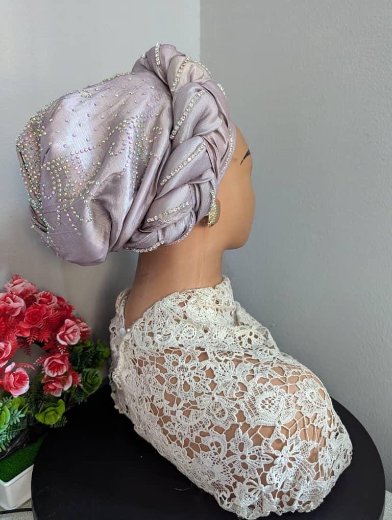 Luxury Turban Hat for Ladies| Pre tied Hat| Zara cap| Eid |Pre styled Head Tie| Ready To Wear Turban Headtie| African Auto cap| Muslim Women