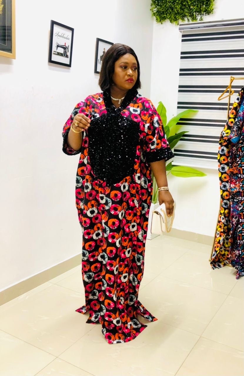 African Ankara dress| danshiki | Kaftan| African print dress | Nigerian made | Wedding Party dress| Boubou| Rich aunty vibes