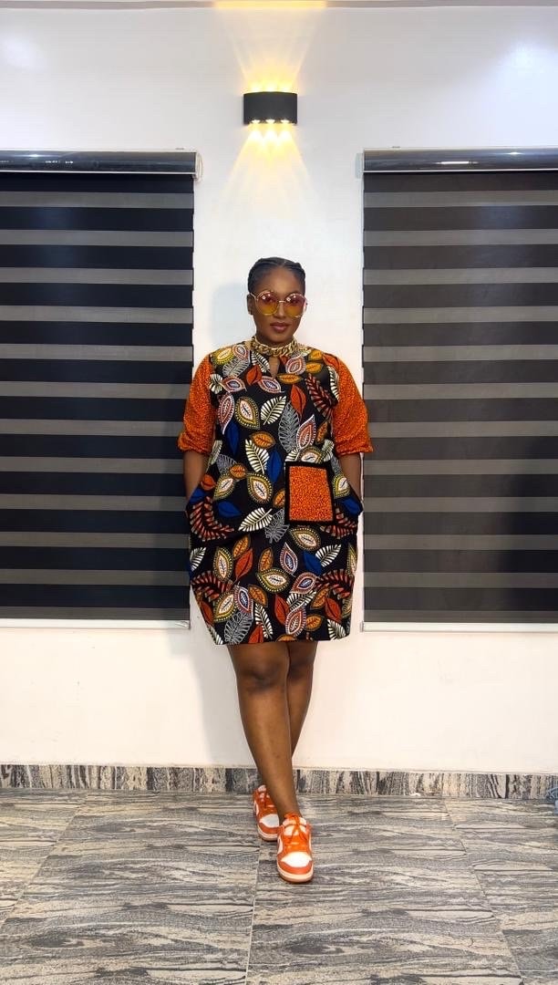 African Ankara dress| Short danshiki | Kaftan| Jalabiya| African wear | Nigerian made | Party dress| African dressBlack History