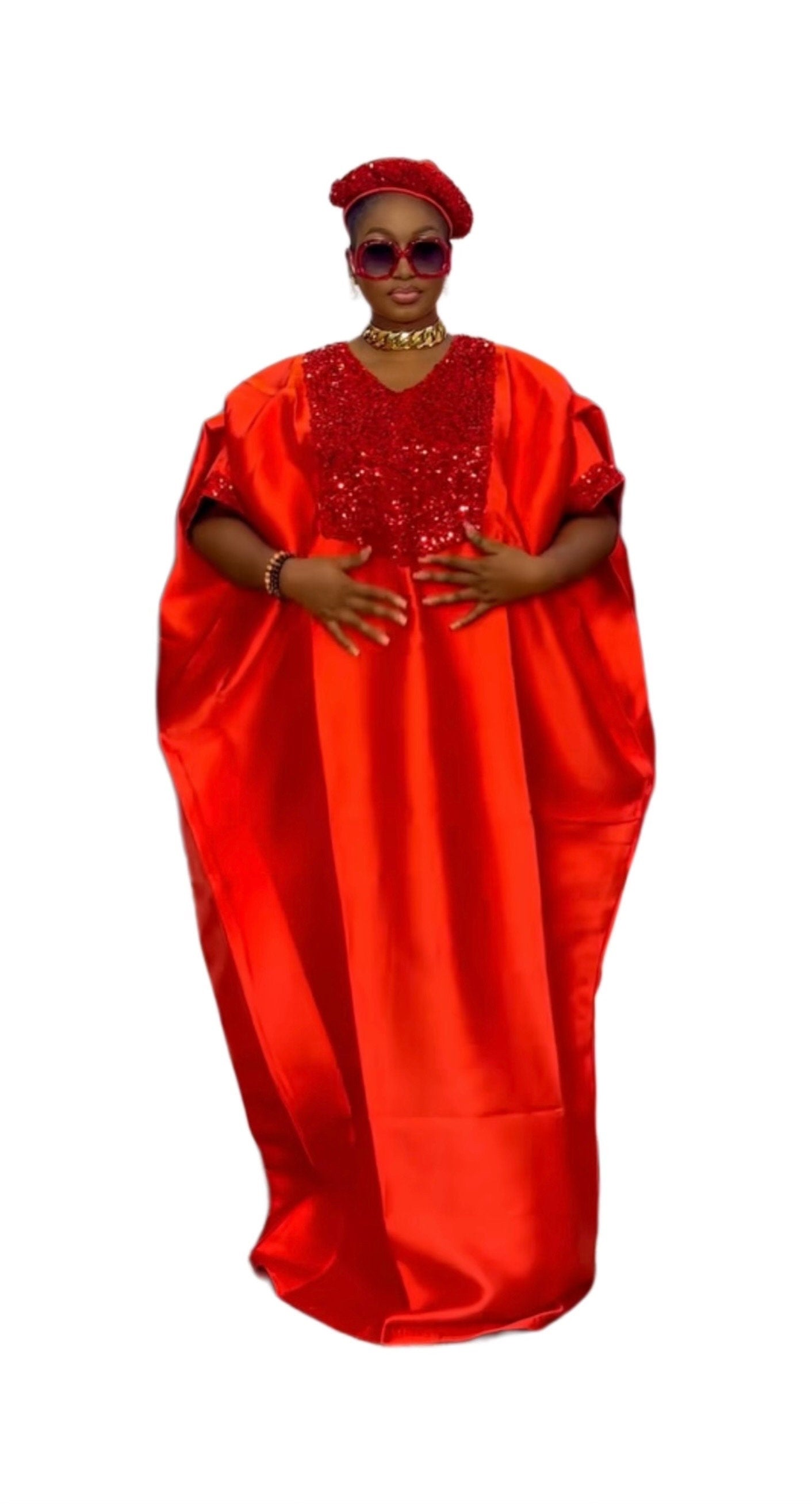 African dress| danshiki | Kaftan| Jalabiya| Rich aunty | Nigerian dress| Party dress| One size fits all| Mikado sequin boubou| Rich Aunty