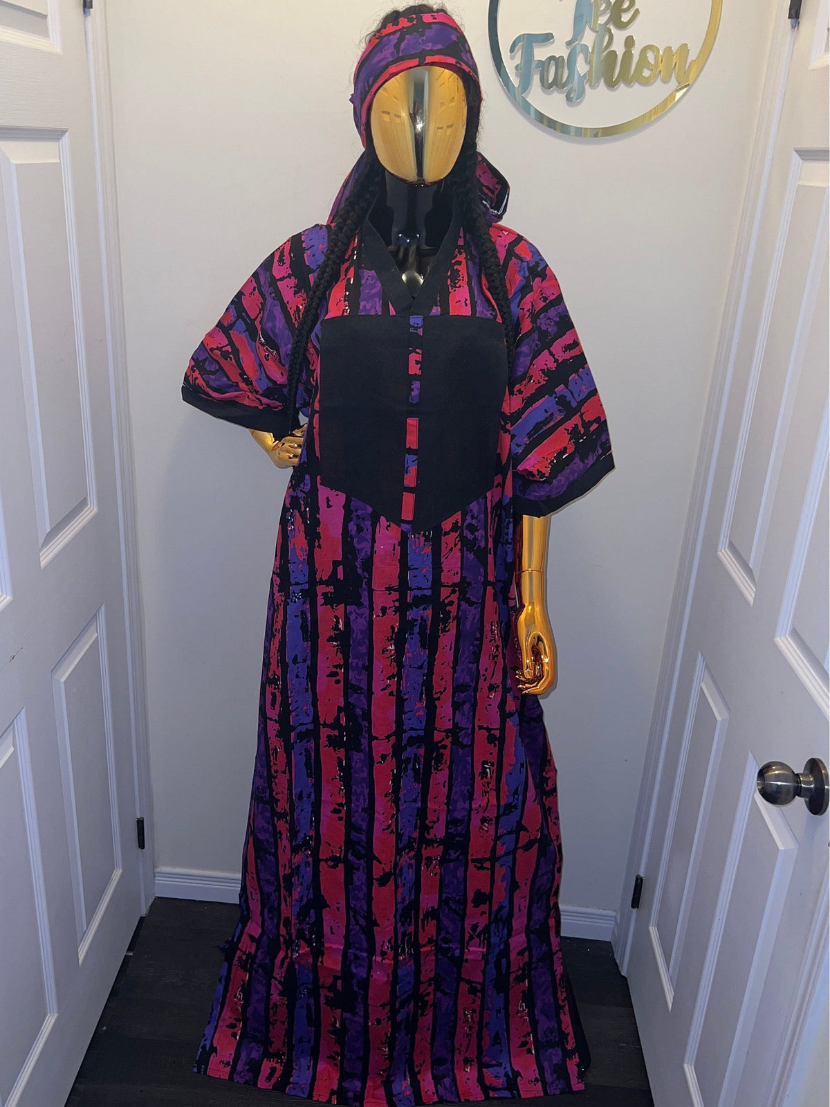 Ankara Kaftan Dress: Long African Bubu Gown, Plus Size