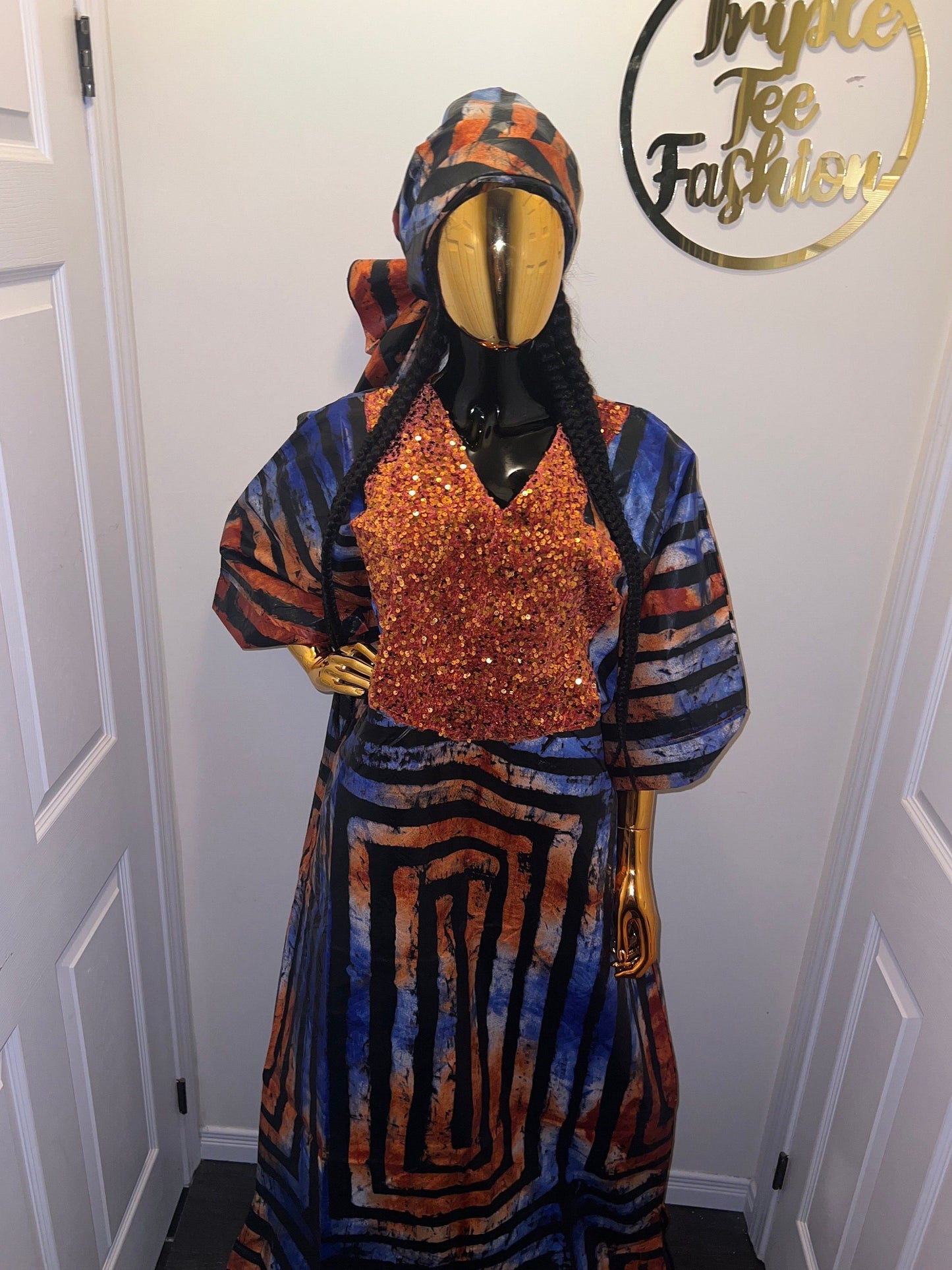African Kampala dress| long danshiki | Kaftan| Jalabiya| African wear | Nigerian made dress| Ankara| One size fits all| plus size bubu