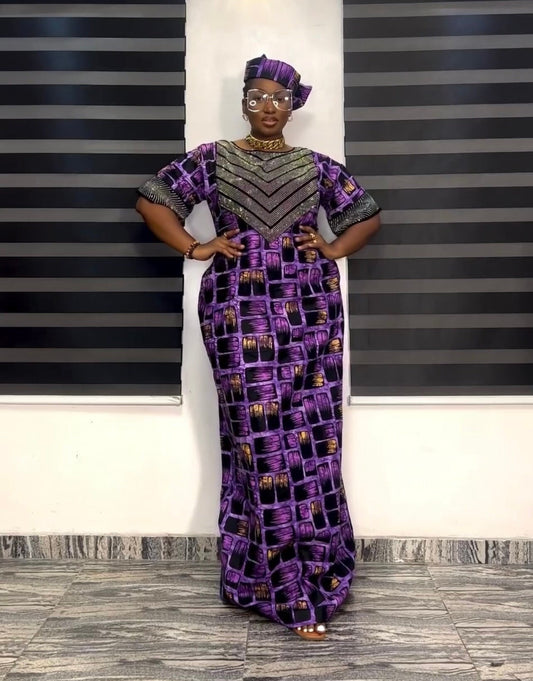 African Ankara dress| danshiki | Kaftan| Jalabiya| Rich aunty | Nigerian dress| Party dress| One size fits all| Adire boubou| Rich Aunty