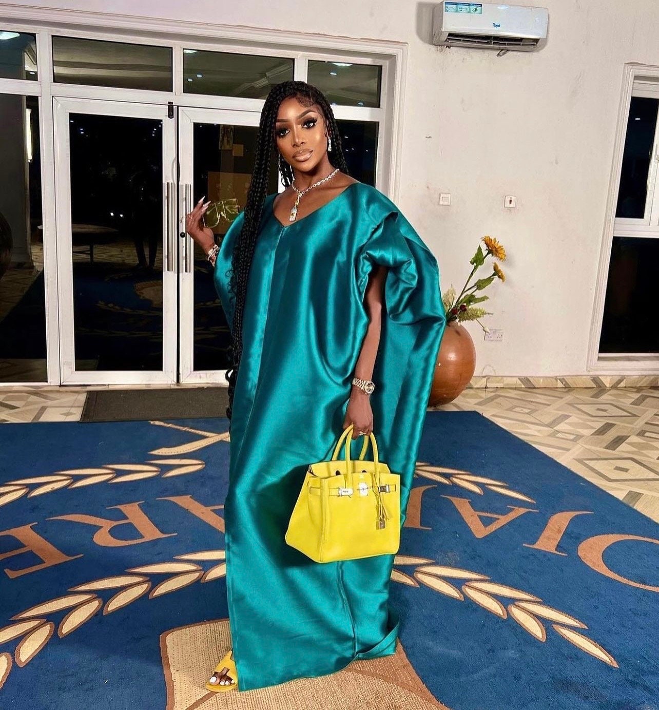 Mikado Silk Boubou Kaftan | African Dress, Party Dress