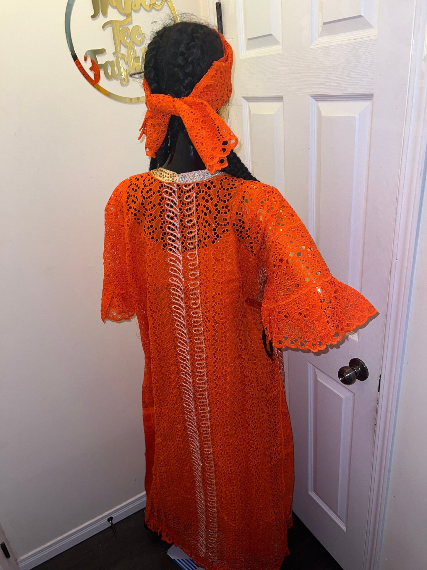 Stoned Senegalese Lace Dress | Modest African Outfit
