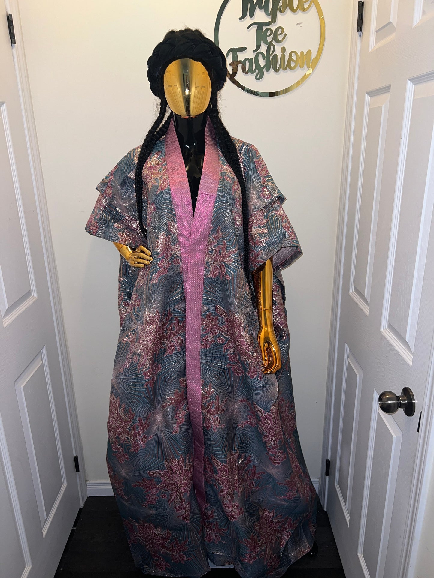 African 2 pieces brocade boubou| kimono and pants| Kaftan| Jalabiya| Rich aunty | Nigerian dress| European brocade