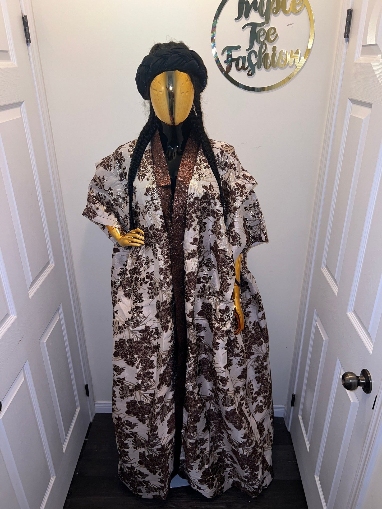 African 2 pieces brocade boubou| kimono and pants| Kaftan| Jalabiya| Rich aunty | Nigerian dress| European brocade