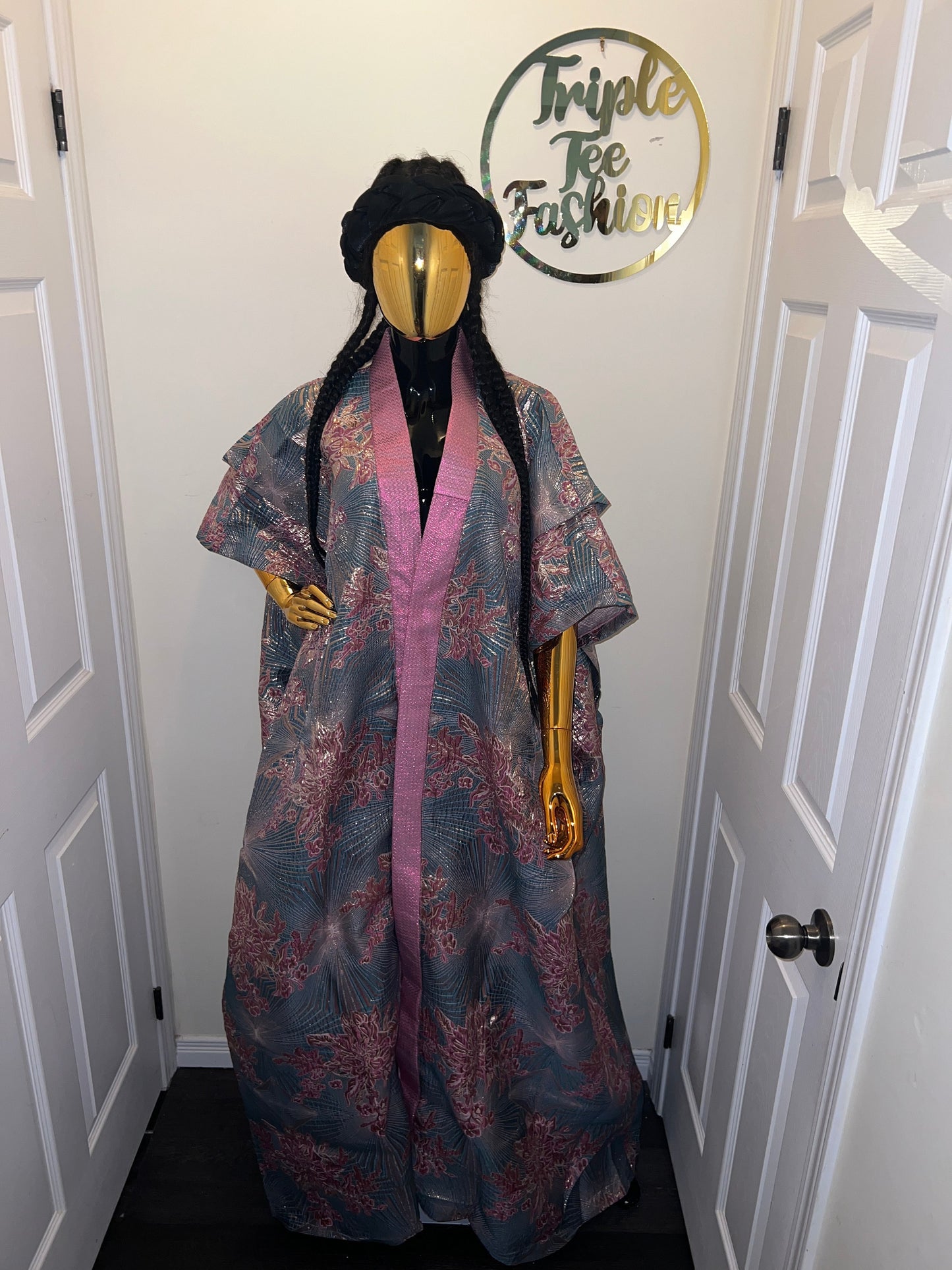 African 2 pieces brocade boubou| kimono and pants| Kaftan| Jalabiya| Rich aunty | Nigerian dress| European brocade