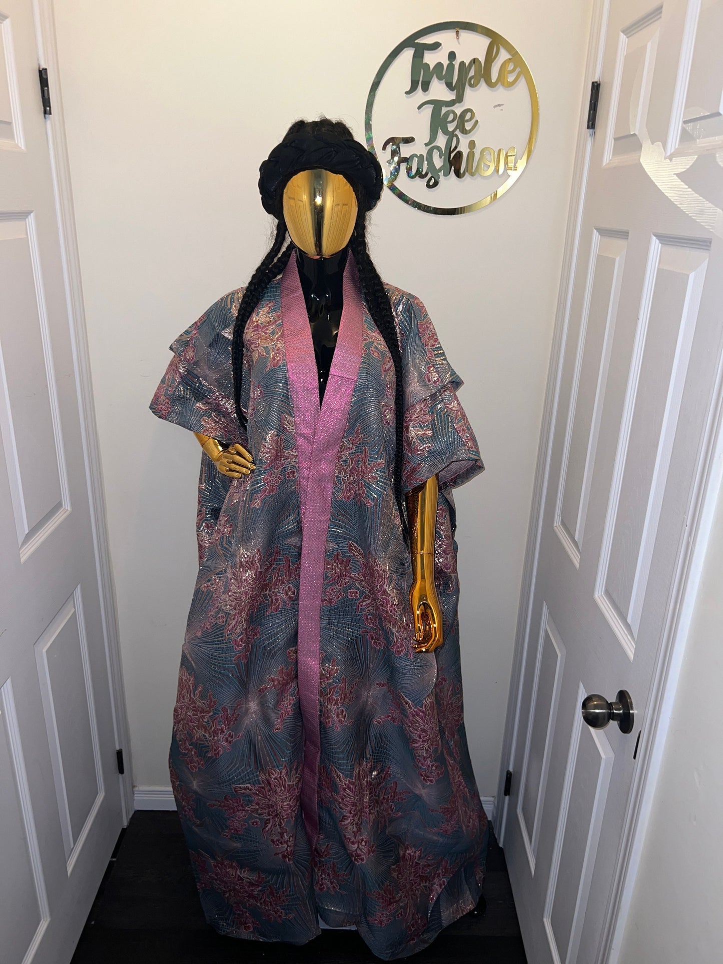 Brocade Kimono and Pants Set: African Style, European Fabric