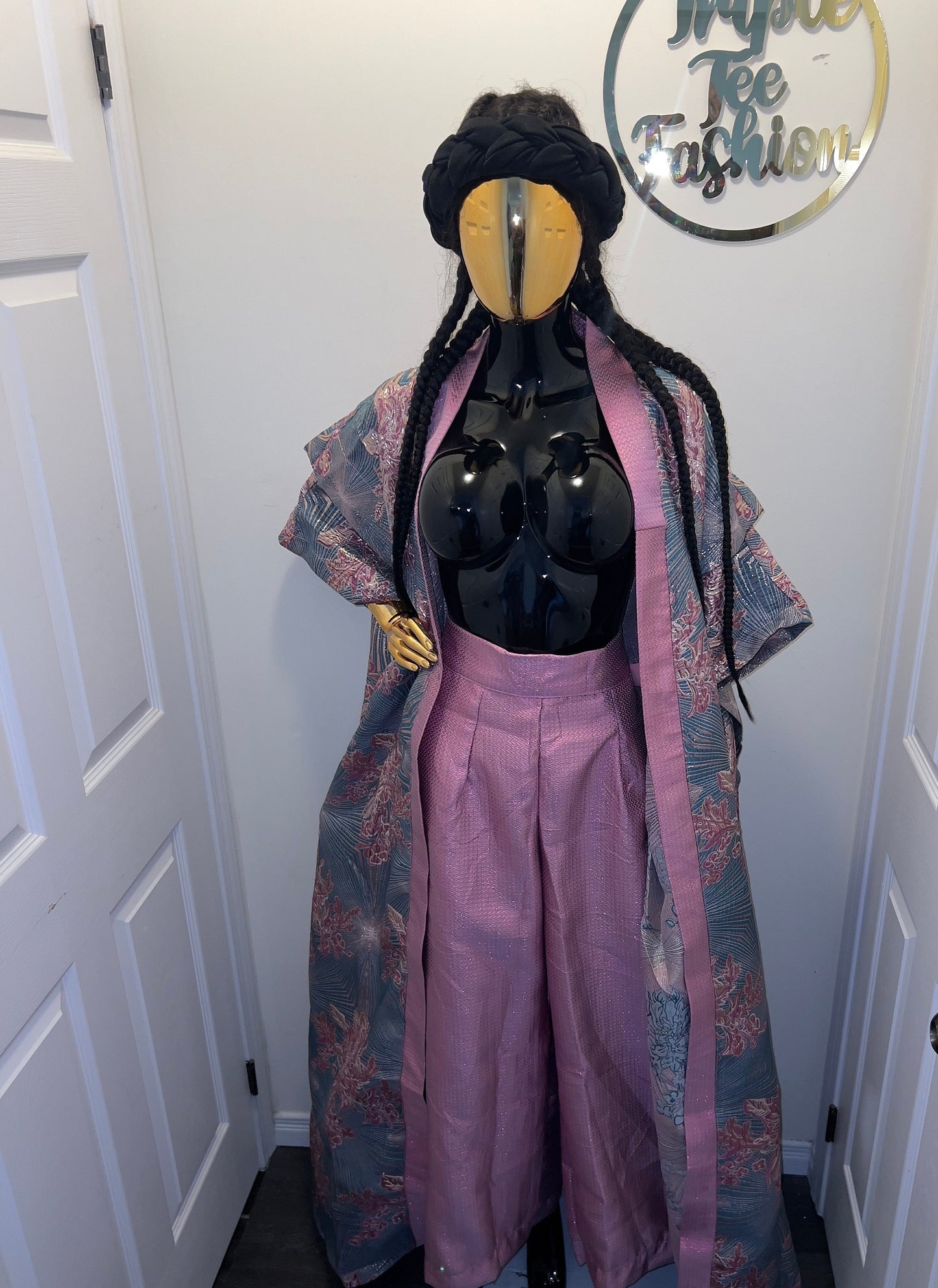African 2 pieces brocade boubou| kimono and pants| Kaftan| Jalabiya| Rich aunty | Nigerian dress| European brocade
