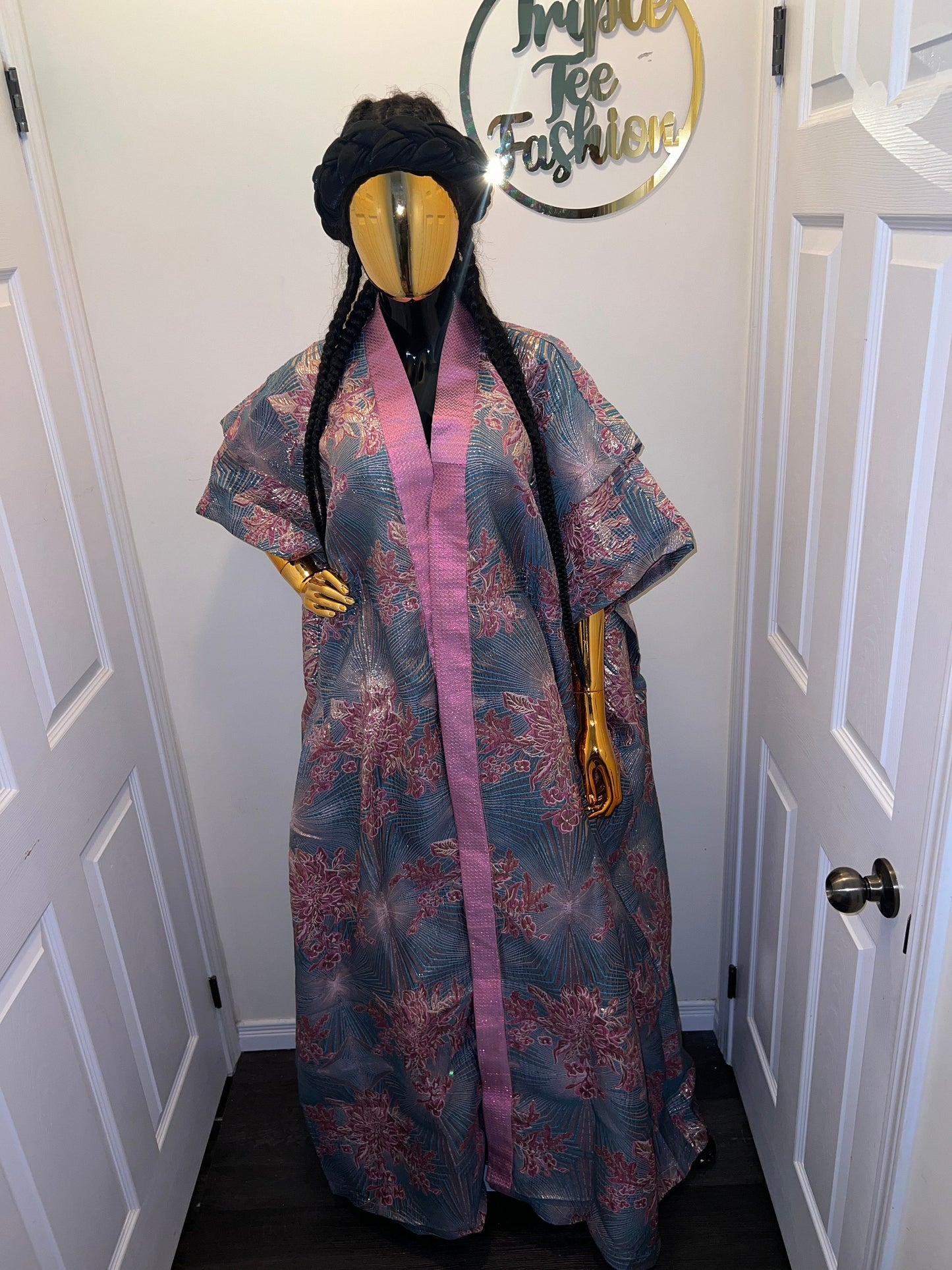 African 2 pieces brocade boubou| kimono and pants| Kaftan| Jalabiya| Rich aunty | Nigerian dress| European brocade