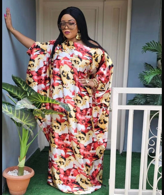 African boubou dress| Summer Chiffon Kaftan|Adire silk | danshiki | | Jalabiya| Rich aunty | Nigerian dress| Party dress| One size fits all