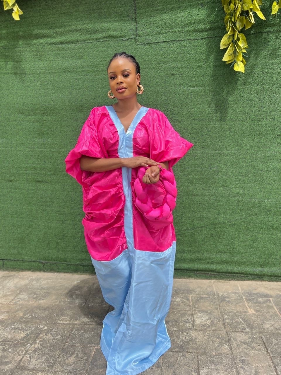 Mikado African Boubou Dress | Kaftan Jalabiya, One Size Fits All