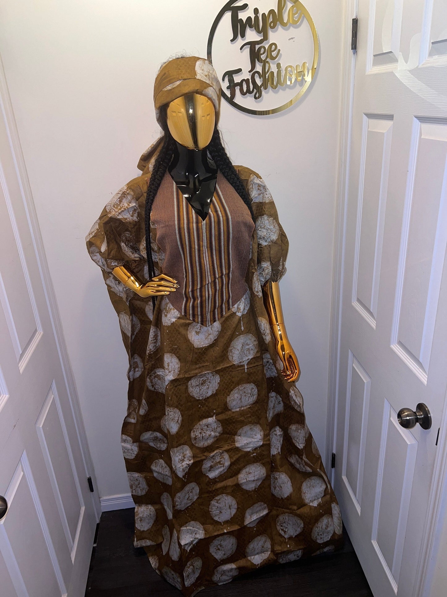 African Adire Batik Boubou dress |Inner belt bubu Kaftan| Handmade African print dress | Nigerian made | Tie and Dye | Rich aunty| Ankara