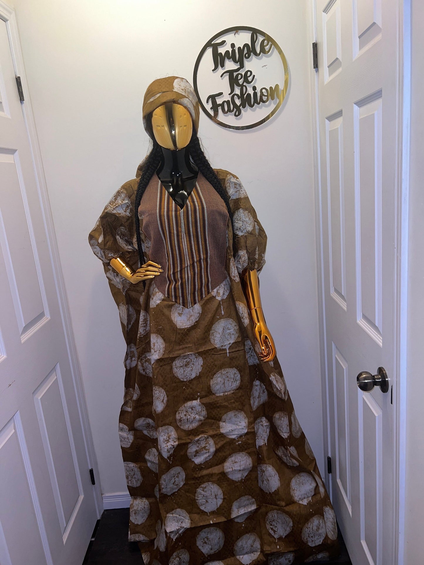 African Adire Batik Boubou dress |Inner belt bubu Kaftan| Handmade African print dress | Nigerian made | Tie and Dye | Rich aunty| Ankara
