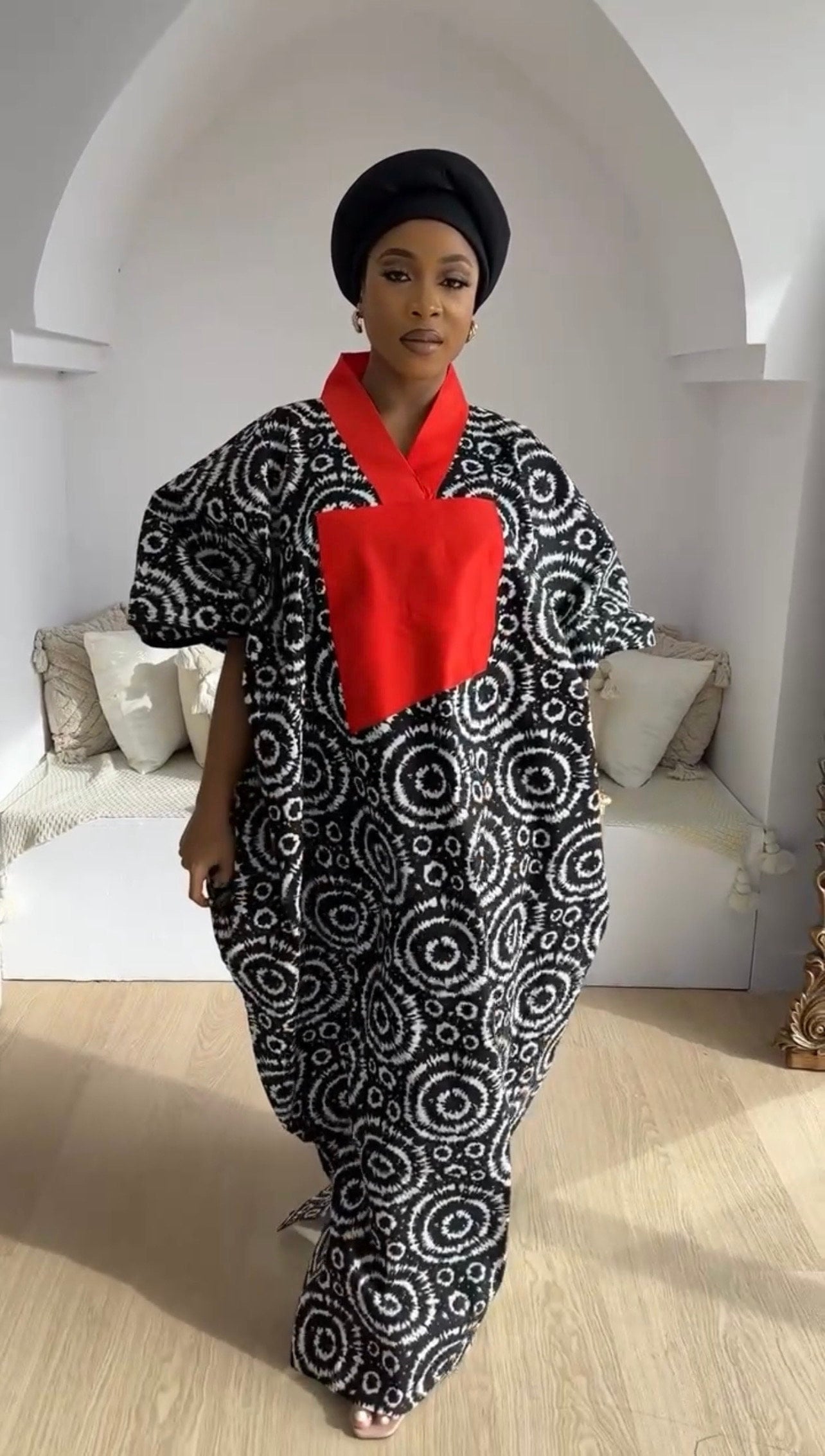 Handmade African Ankara Brocade Kaftan Dress | Nigerian Design