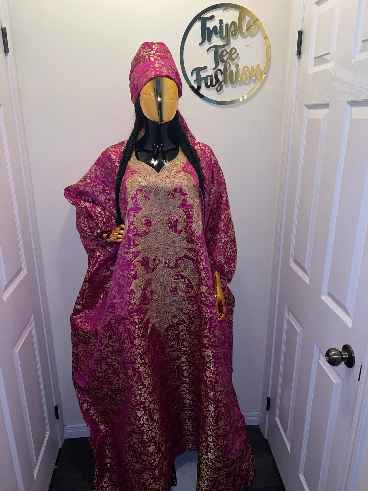 High Quality European Damask Brocade Agbada dress| danshiki| Nigerian made | African Fashion| Boubou| Rich aunty| Agbada for women| Tinko