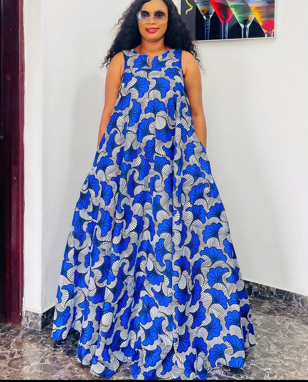 African Ankara and Sequins boubou dress| danshiki | Kaftan| African print dress | Nigerian made | Party dress| Boubou| Rich aunty vibes