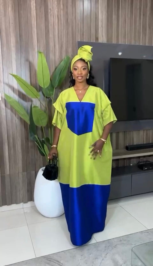 African Mikado boubou dress| danshiki | Kaftan| African print dress | Nigerian made | Eid dress| Jalabiya| Abaya| Silk | Rich Aunty Mikado