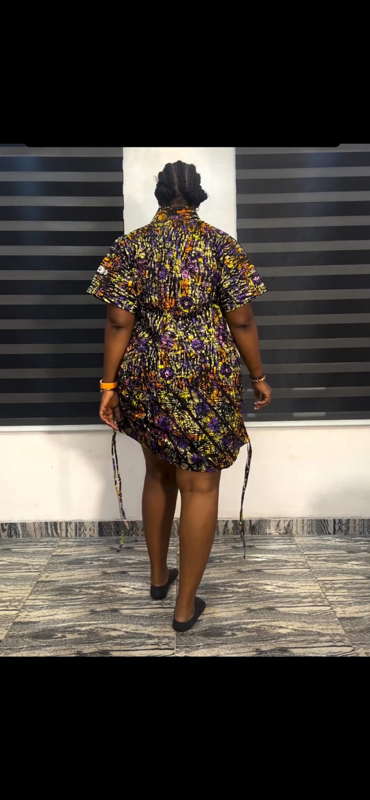 African Ankara Adire print dress| Short danshiki |Short Kaftan| African wear | Nigerian made | Boubou | Rich Aunty Vibes
