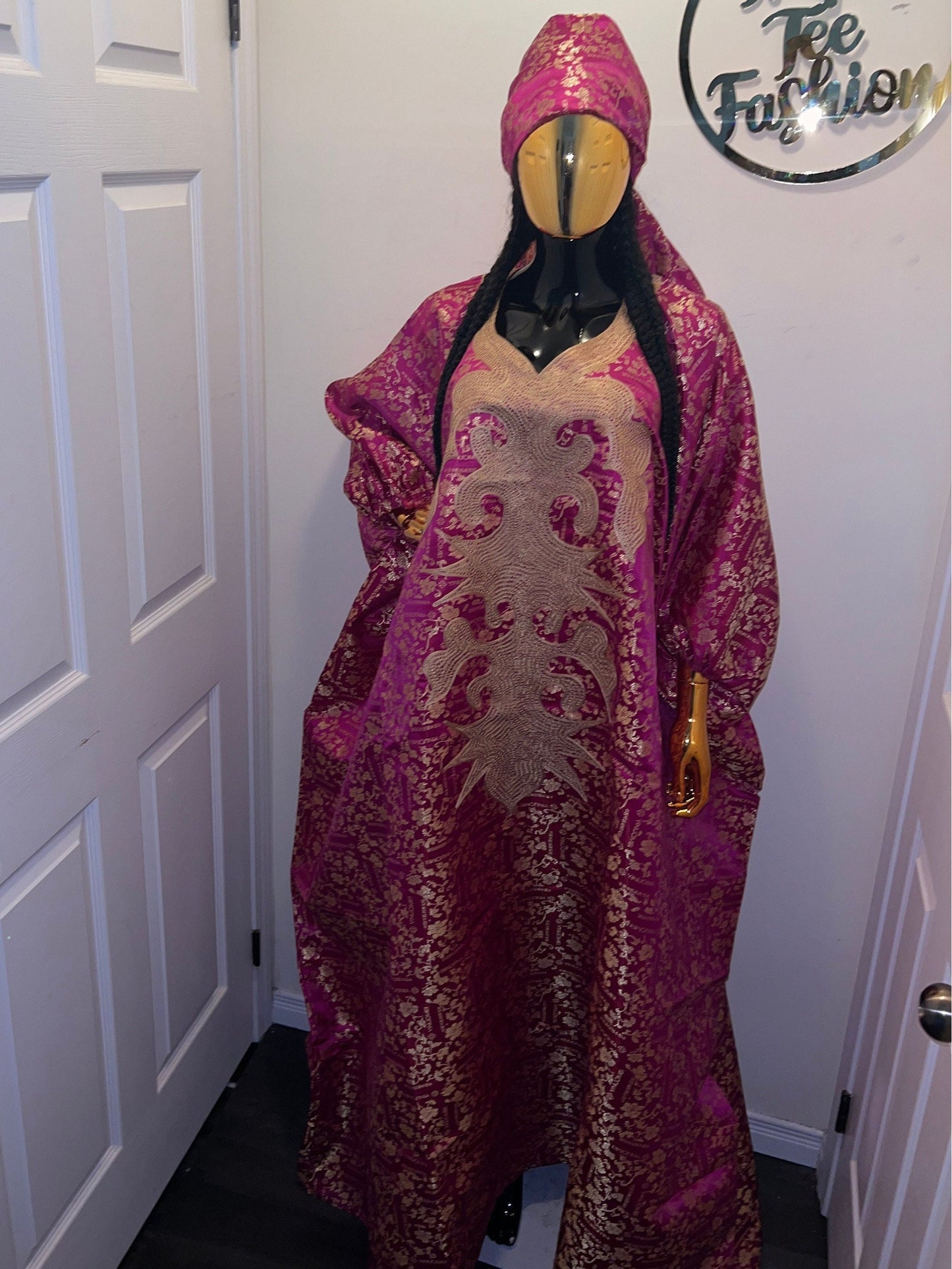 High Quality European Damask Brocade Agbada dress| danshiki| Nigerian made | African Fashion| Boubou| Rich aunty| Agbada for women| Tinko