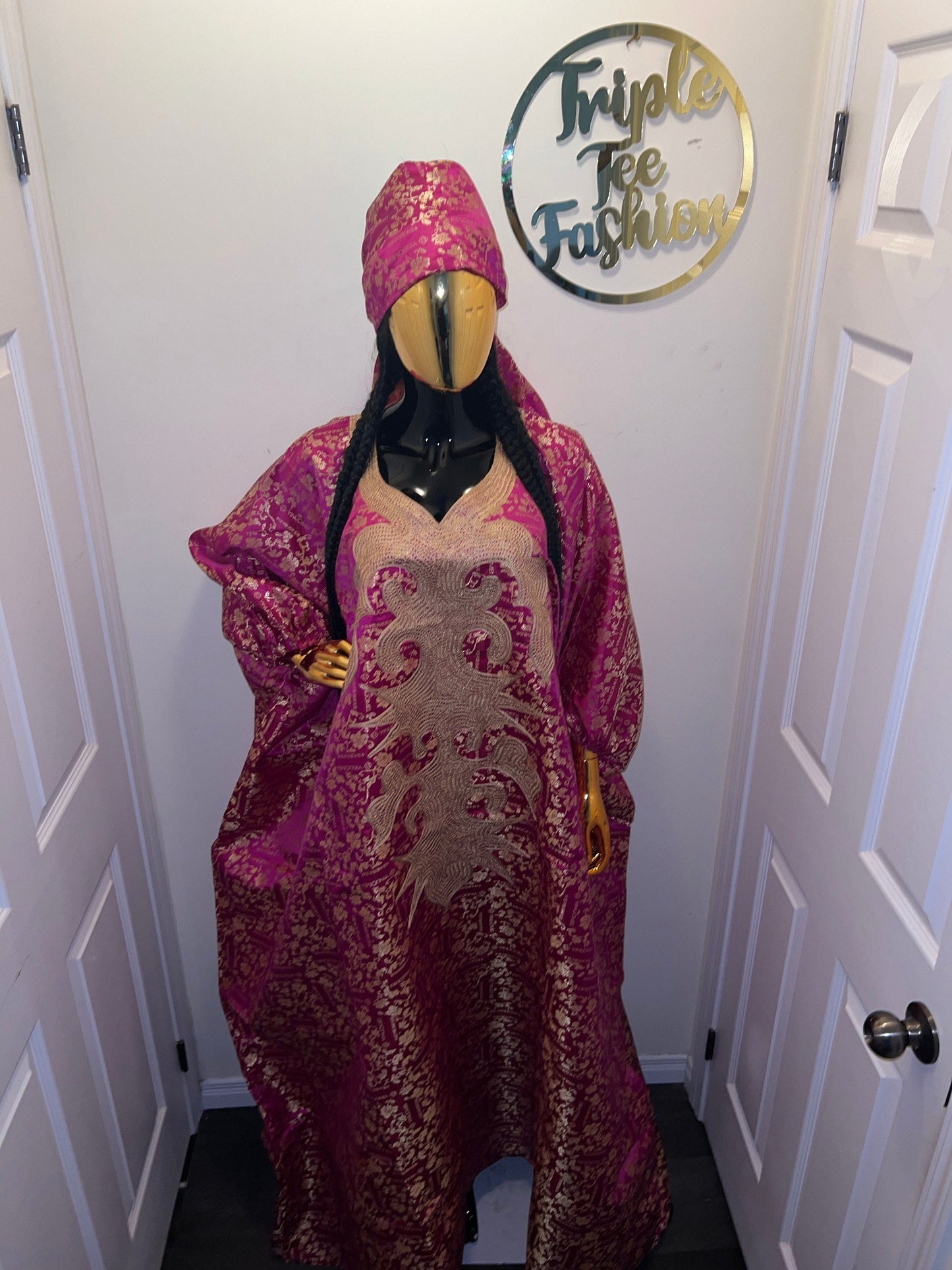 High Quality European Damask Brocade Agbada dress| danshiki| Nigerian made | African Fashion| Boubou| Rich aunty| Agbada for women| Tinko