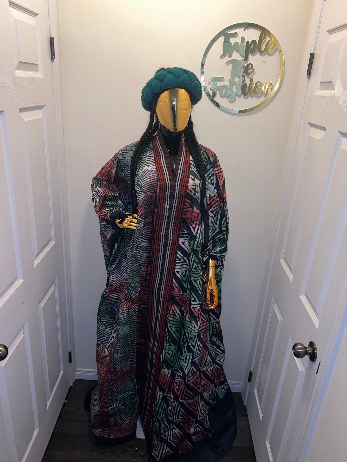 African Adire Batik Boubou dress |Inner belt bubu Kaftan| Handmade African print dress | Nigerian made | Tie and Dye | Rich aunty| Ankara