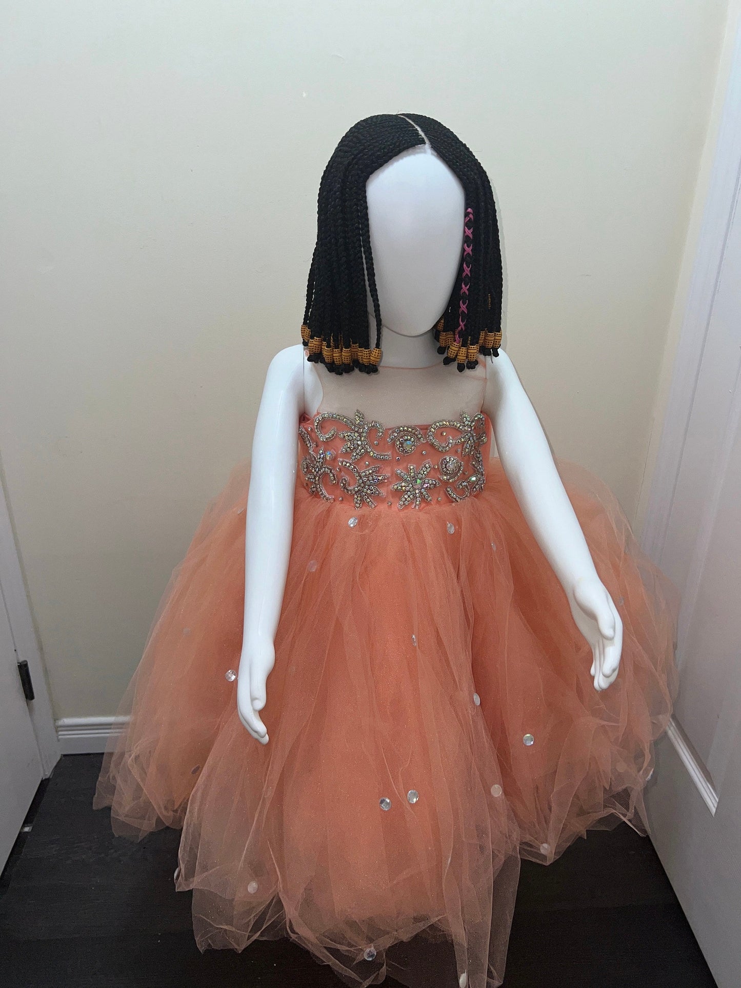 Satin & Lace Bodice Baby Ballgown | Birthday Photoshoot Dress