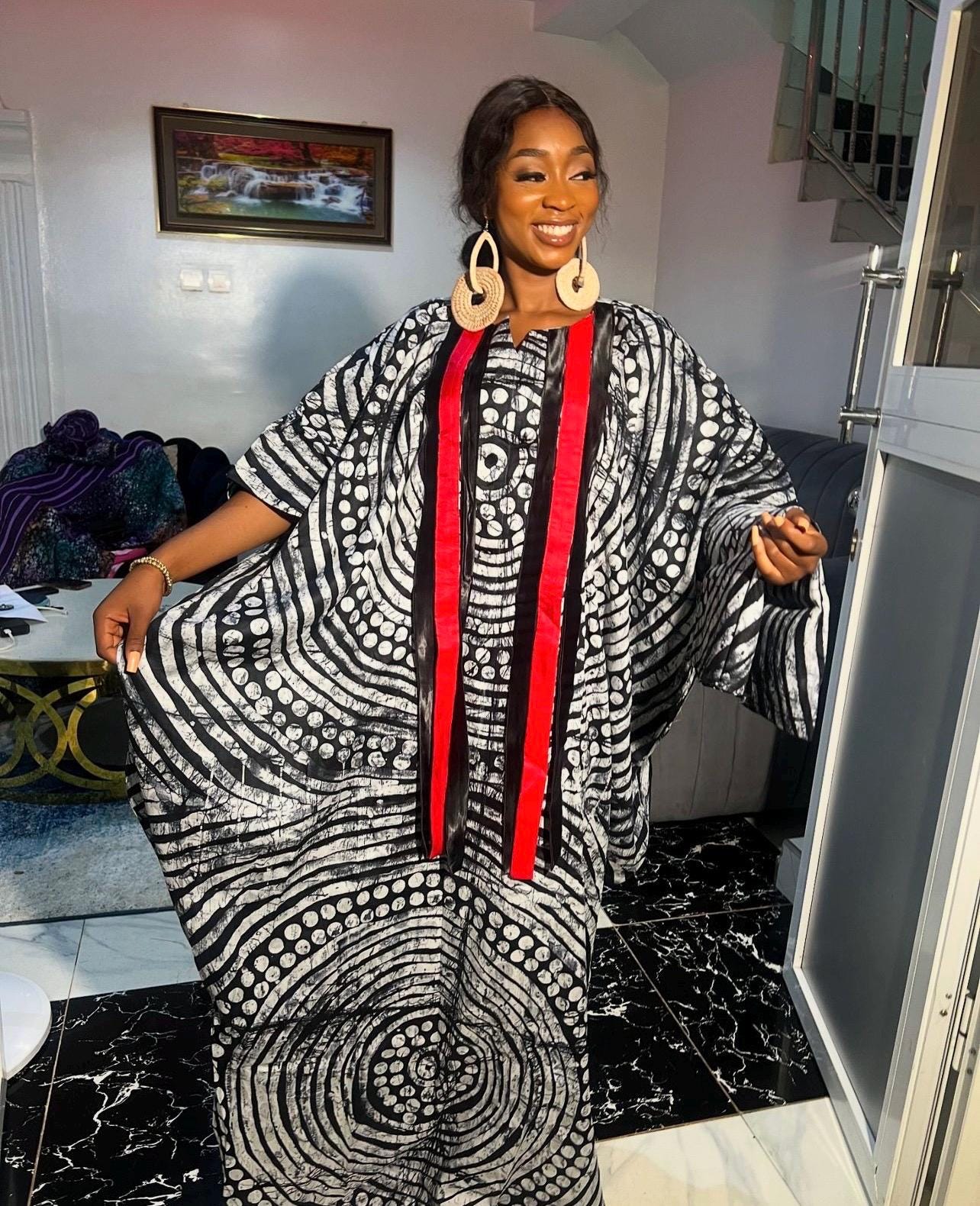 African Adire Batik dress| danshiki | Kaftan| Handmade African print dress | Nigerian made | Tie and Dye | Boubou| Rich aunty| Ankara