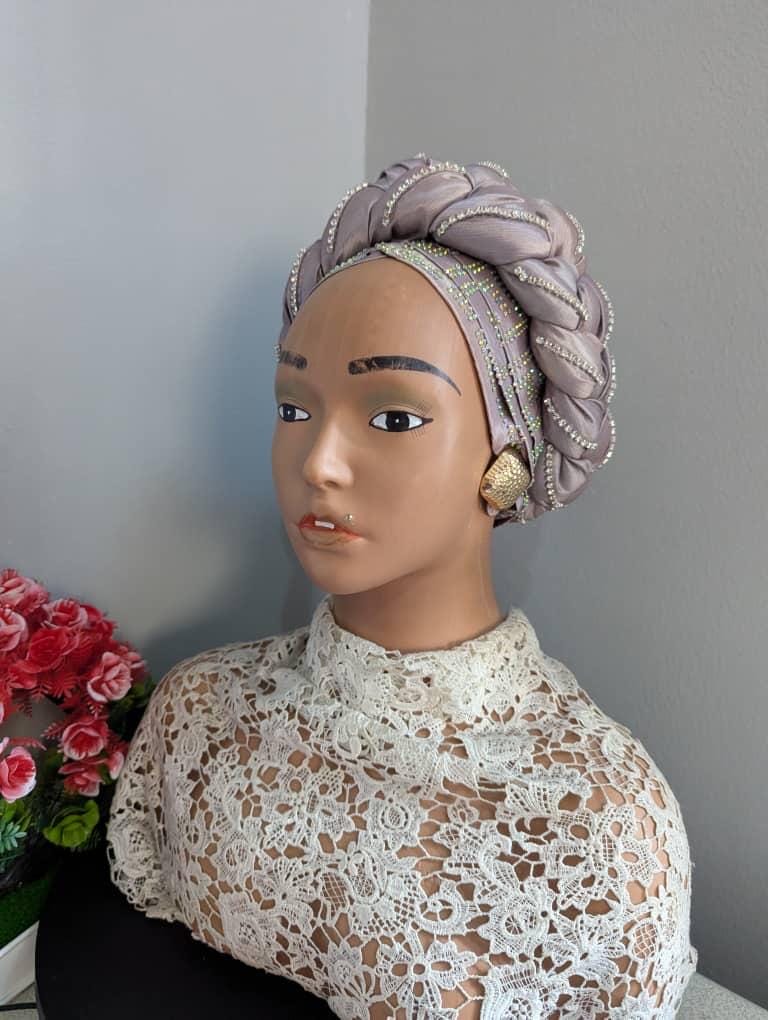 Luxury Turban Hat for Ladies| Pre tied Hat| Zara cap| Eid |Pre styled Head Tie| Ready To Wear Turban Headtie| African Auto cap| Muslim Women