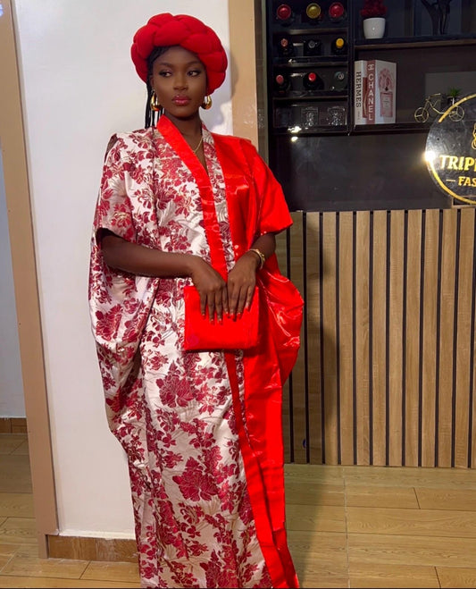 African Mikado Brocade Boubou| danshiki | Kaftan| Jalabiya| Rich aunty | Nigerian dress| One size fits all| Mikado Brocade boubou| Brocade