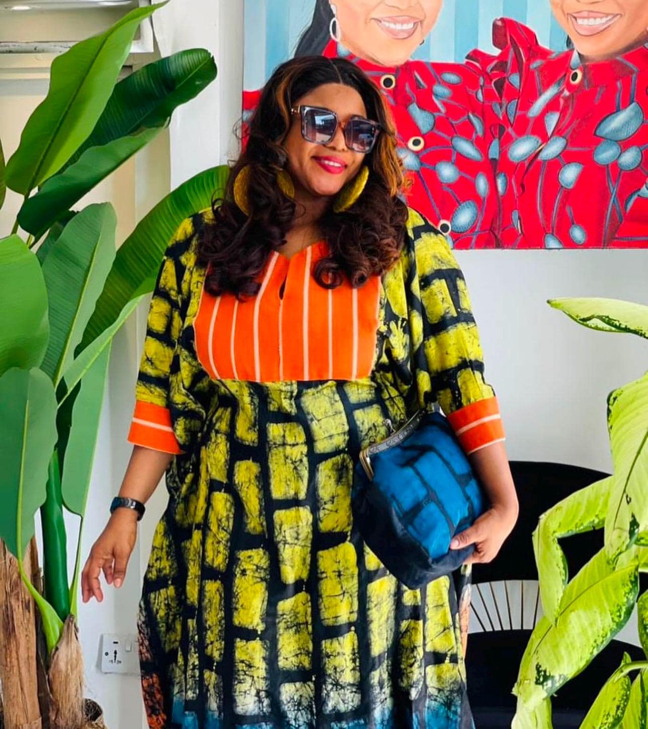 African Adire Batik Boubou dress |Inner belt bubu Kaftan| Handmade African print dress | Nigerian made | Tie and Dye | Rich aunty| Ankara