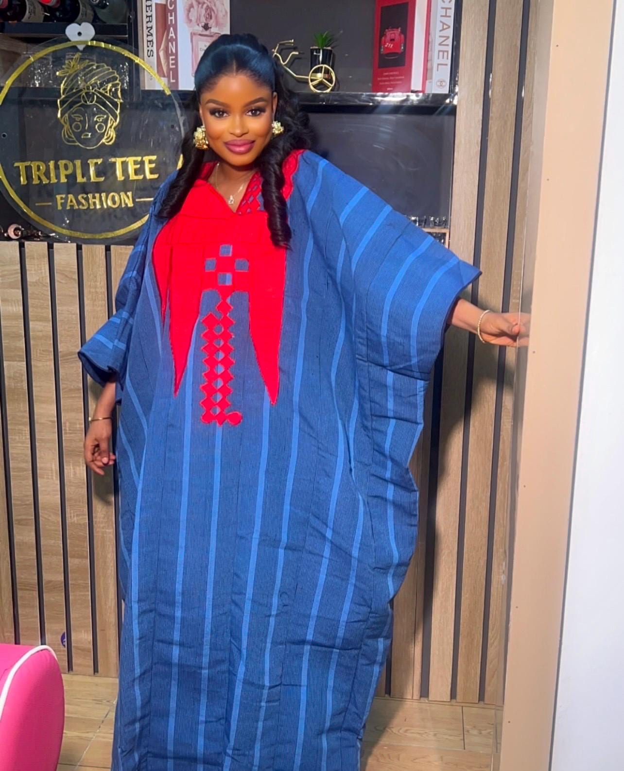 Handmade Aso Oke Boubou Gown | Tinko Embroidery, African Kaftan