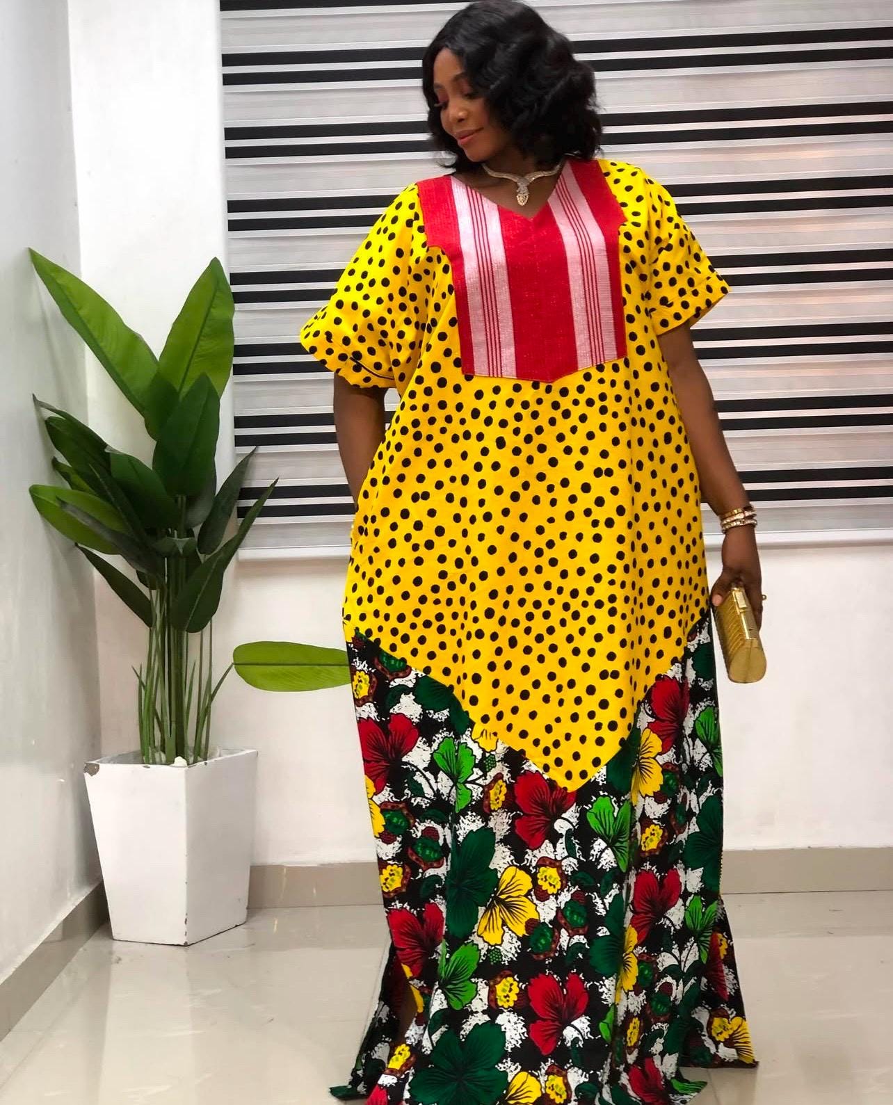 African Ankara Boubou dress| bubu danshiki | Kaftan| Handmade African print dress | Nigerian made | Tie and Dye | Boubou| Rich aunty| Ankara