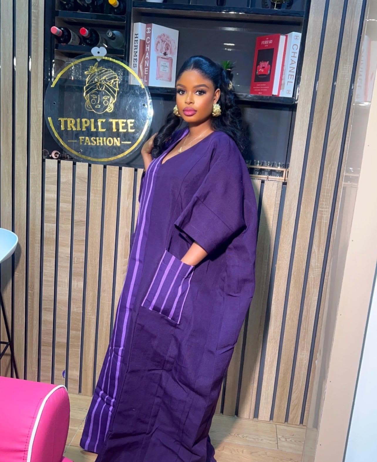 Handmade Aso Oke Boubou Kaftan | Nigerian Dress, Up to Size 24