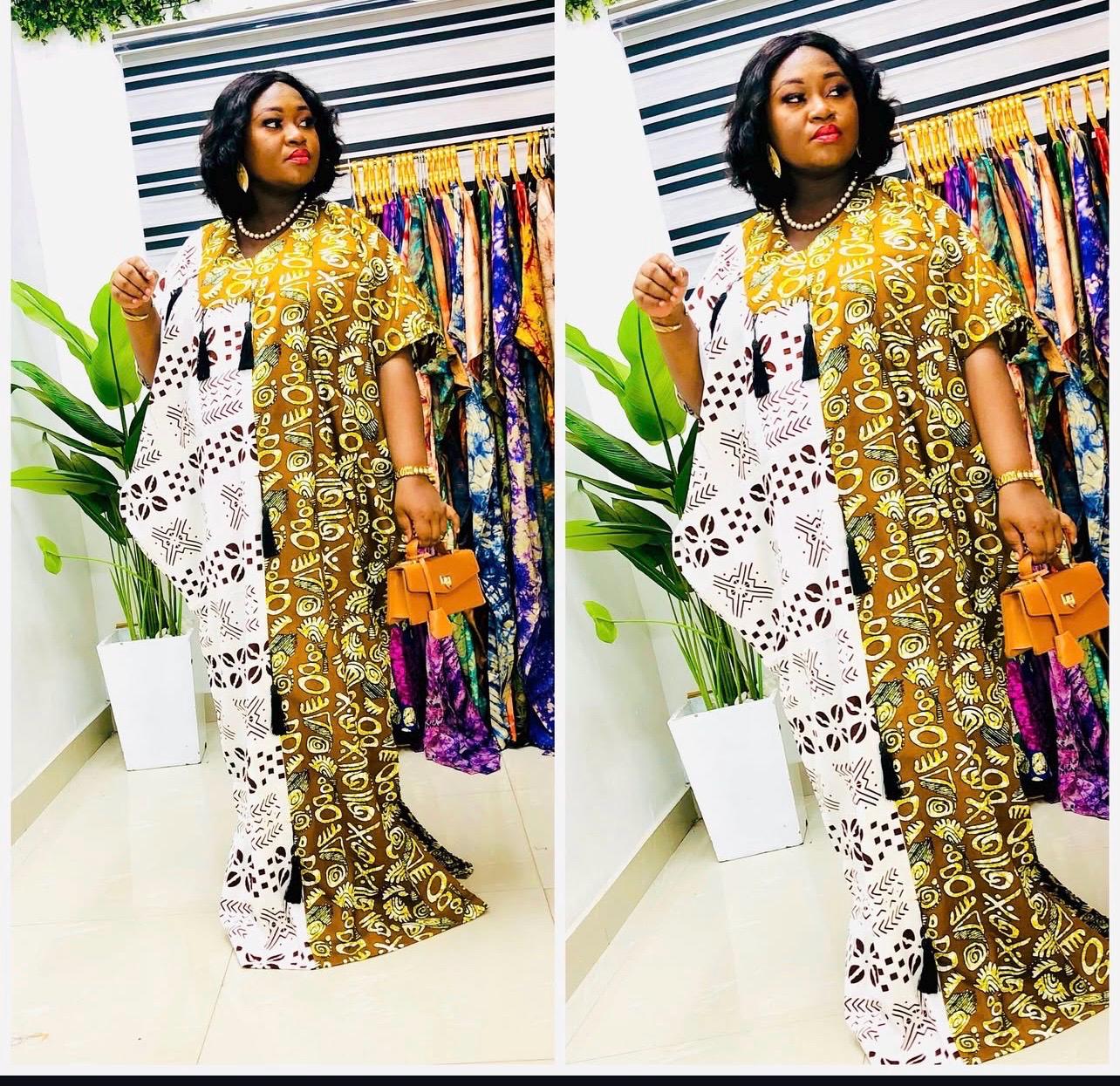 African Ankara Boubou dress| Kaftan| Handmade African print dress | Nigerian made | Tie and Dye | Boubou| Rich aunty| Bubu