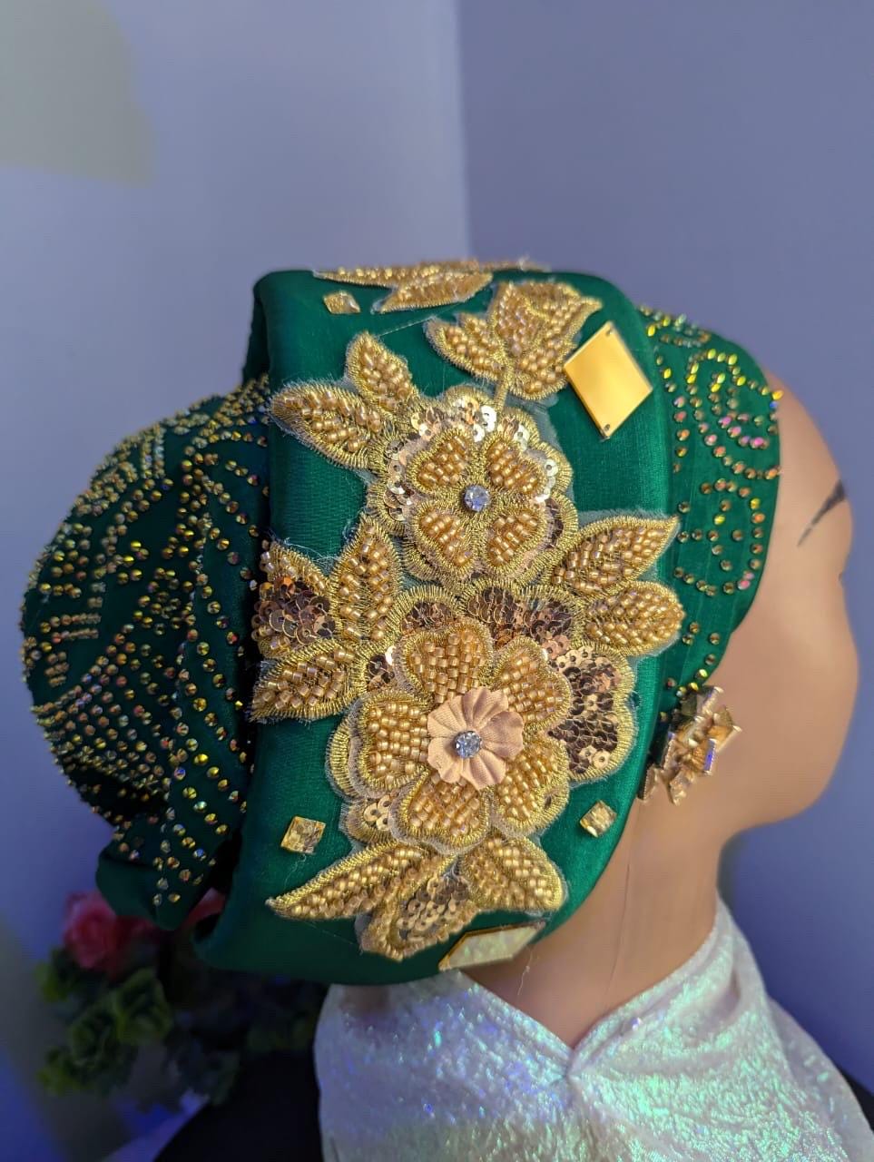 Luxury Turban Hat for Ladies| Pre tied Hat| Pre styled Head Tie| Ready To Wear Turban Headtie| African Auto cap| Muslim Women| Ramadan