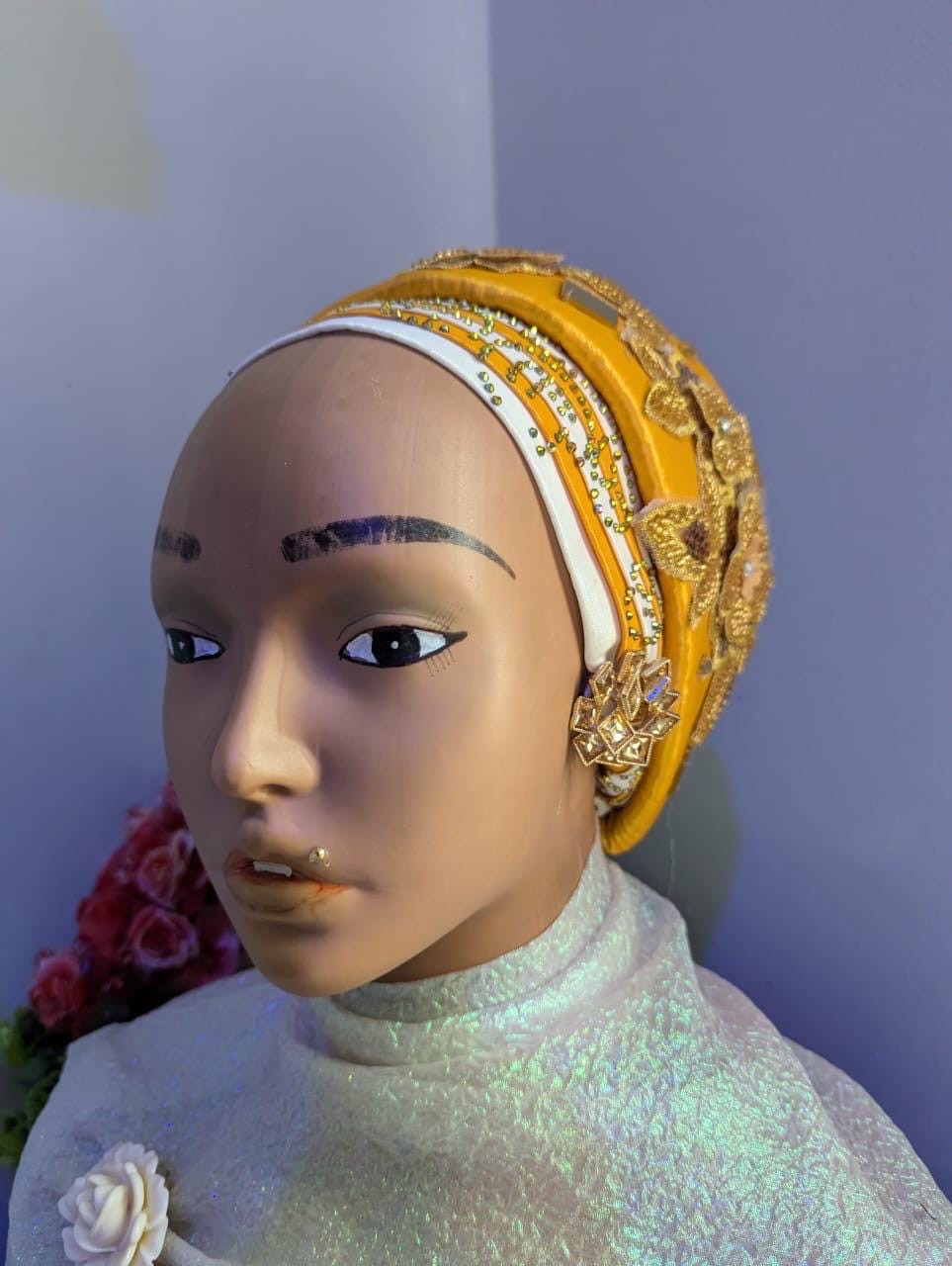 Luxury Turban Hat for Ladies| Pre tied Hat| Pre styled Head Tie| Ready To Wear Turban Headtie| African Auto cap| Muslim Women| Ramadan