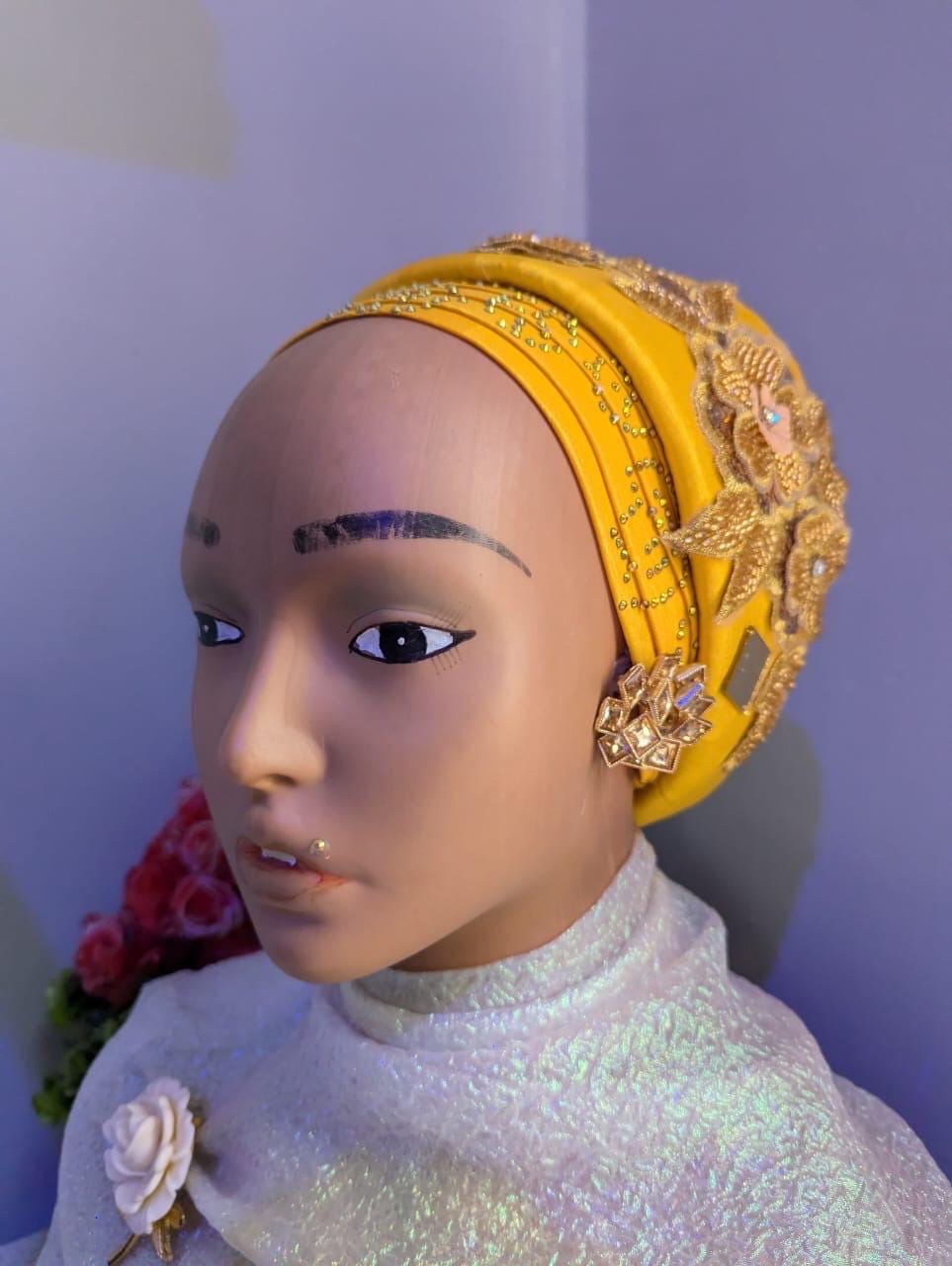 Luxury Turban Hat for Ladies| Pre tied Hat| Pre styled Head Tie| Ready To Wear Turban Headtie| African Auto cap| Muslim Women| Ramadan