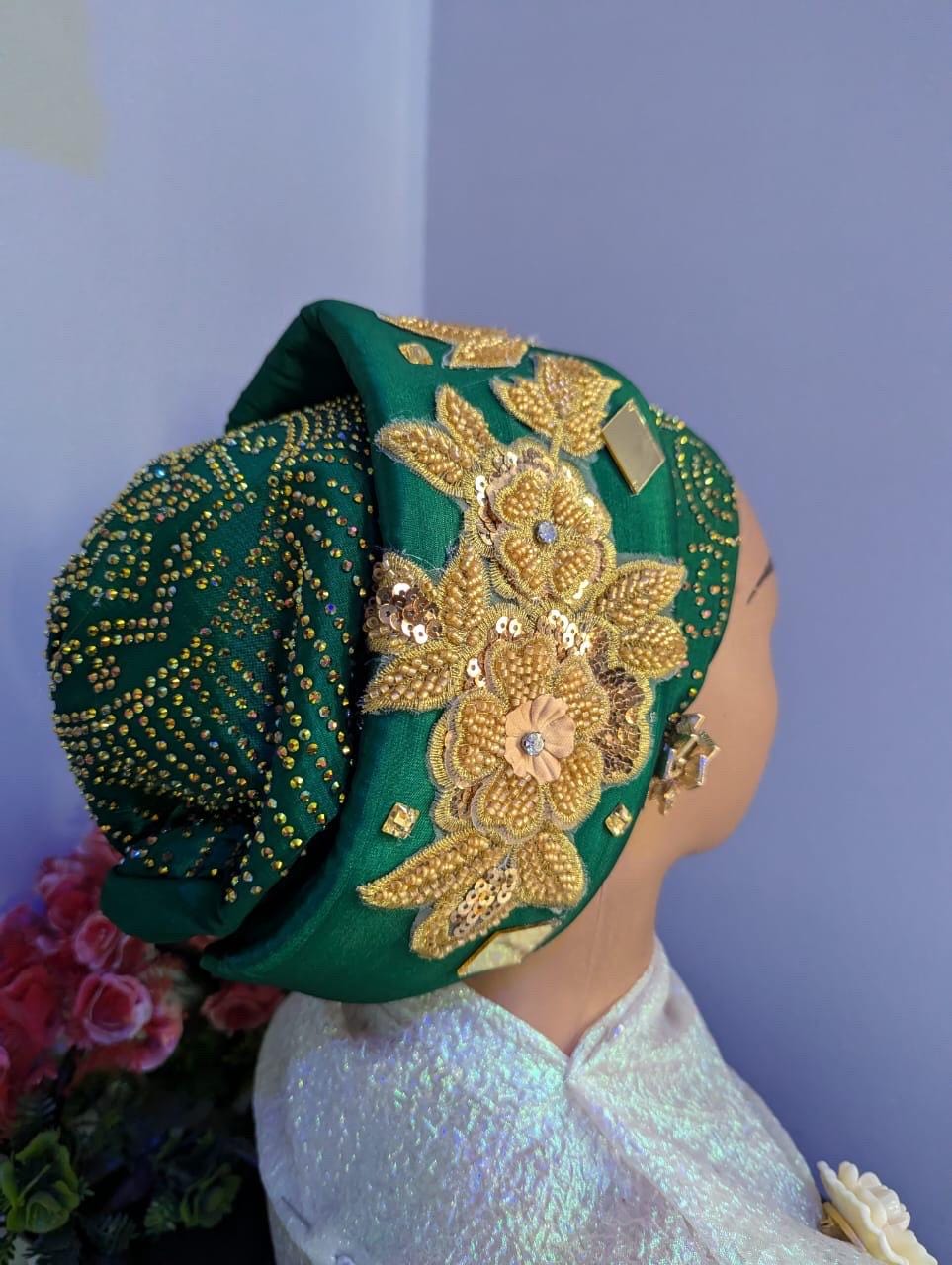 Luxury Turban Hat for Ladies| Pre tied Hat| Pre styled Head Tie| Ready To Wear Turban Headtie| African Auto cap| Muslim Women| Ramadan
