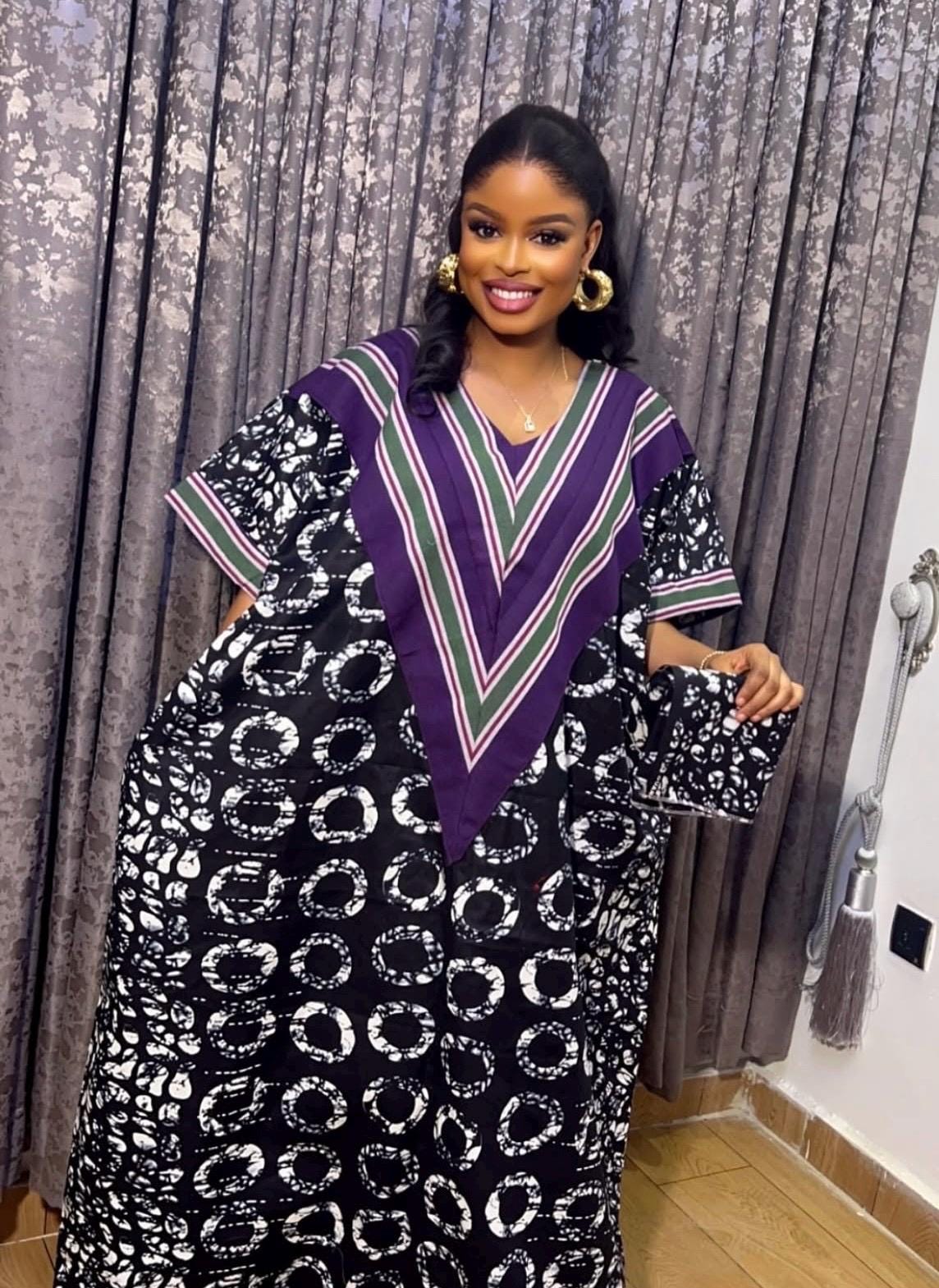 Cotton Ankara Bubu Dress | Nigerian Ankara Kaftan, Plus Size