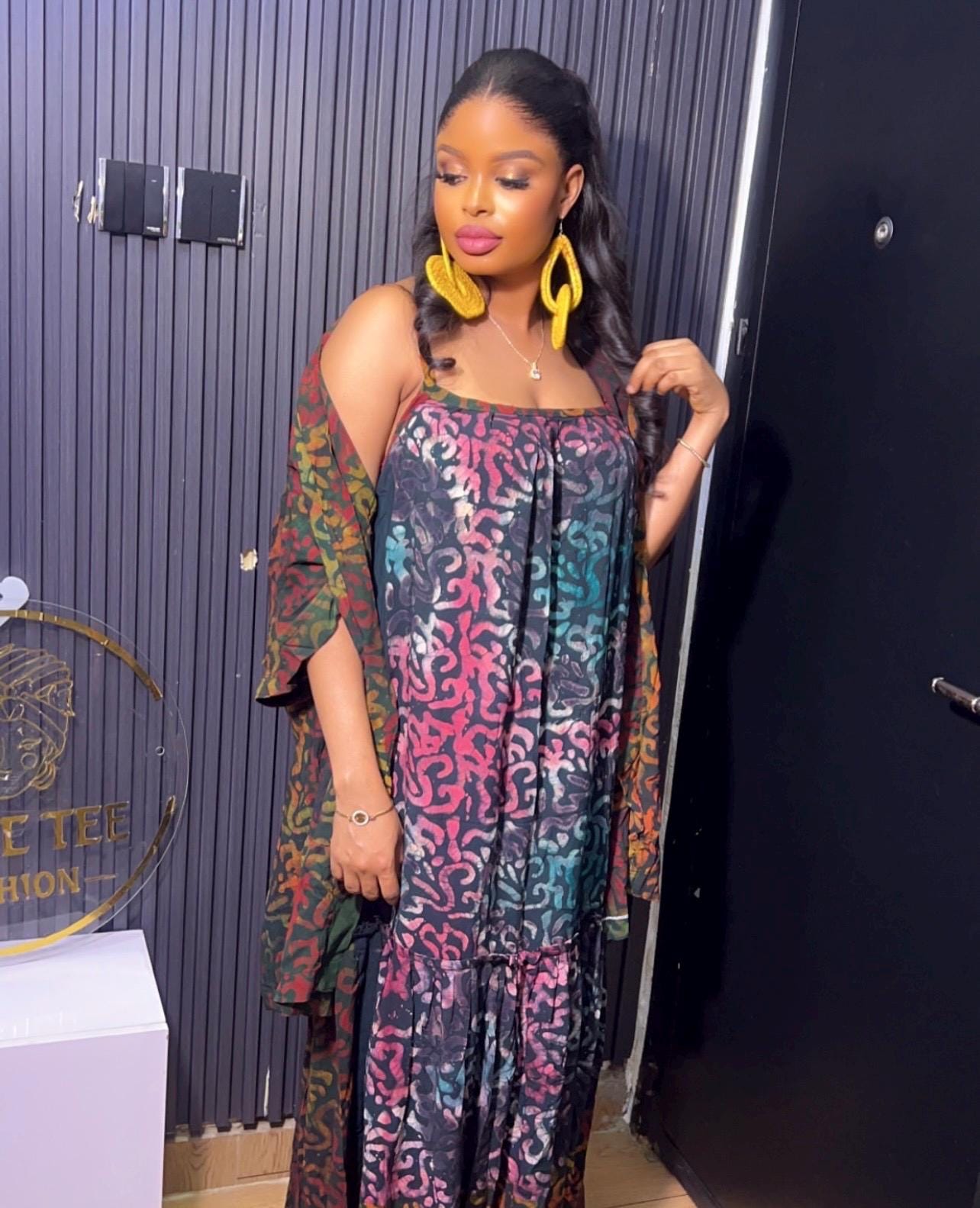 African Adire two pieces dress boubou | Kaftan| African print dress | Nigerian made | Wedding Party dress| Boubou | Rich aunty vibes